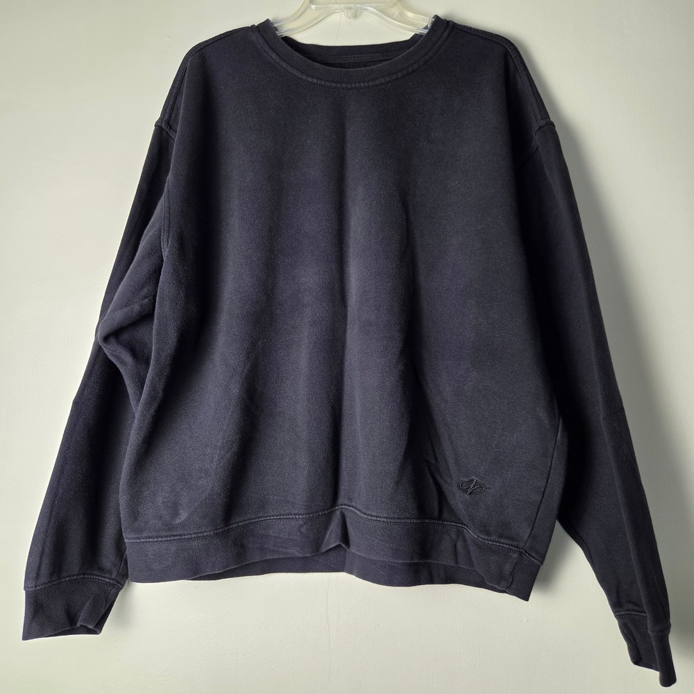 NordicTrack Mens XL Black Crewneck Sweatshirt Embroidered Logo Long Sleeve Top